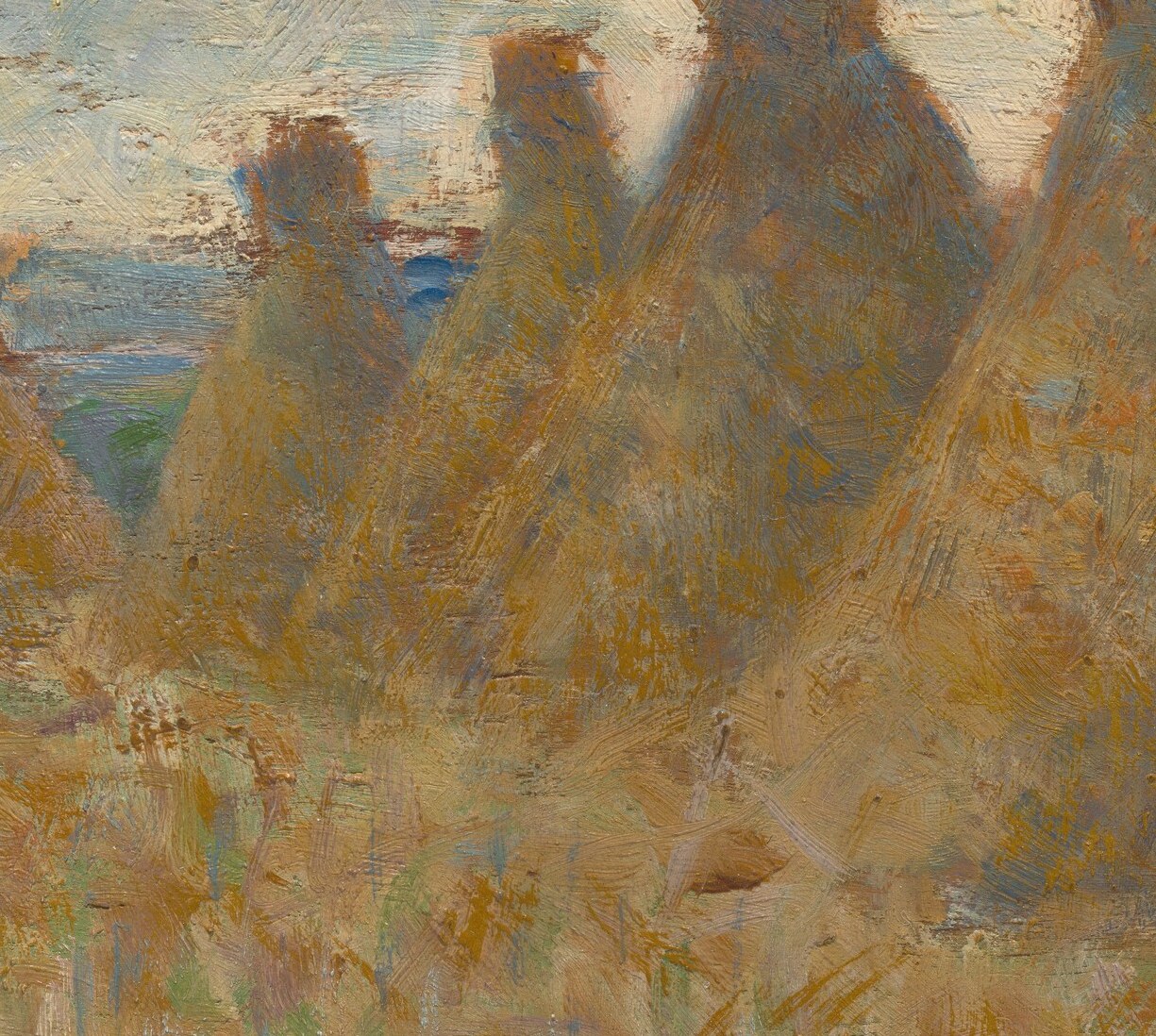 It’s an early work, before his famous pointillism.