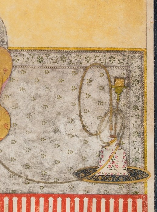 The hookah is what gives the painting its name.