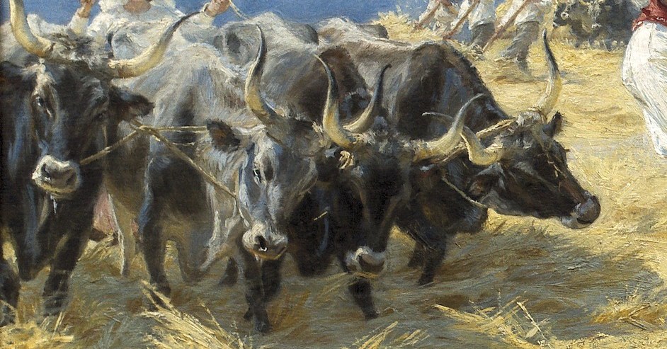 In southern Italy, he found scenes of intense labor.