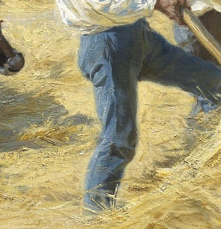 The painter used thick, textured brushstrokes for raw immediacy.