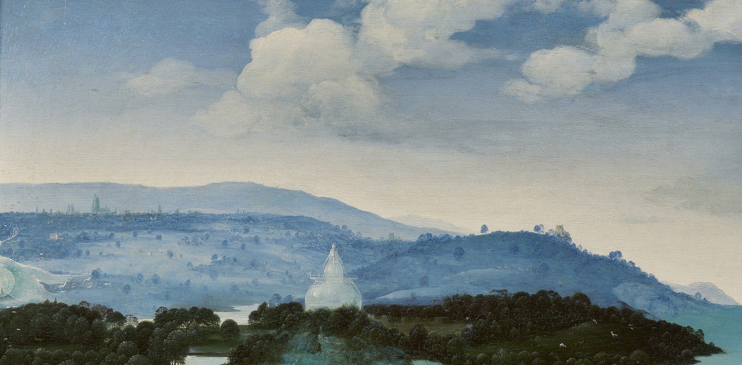 Notice how the landscape fades into the distance.