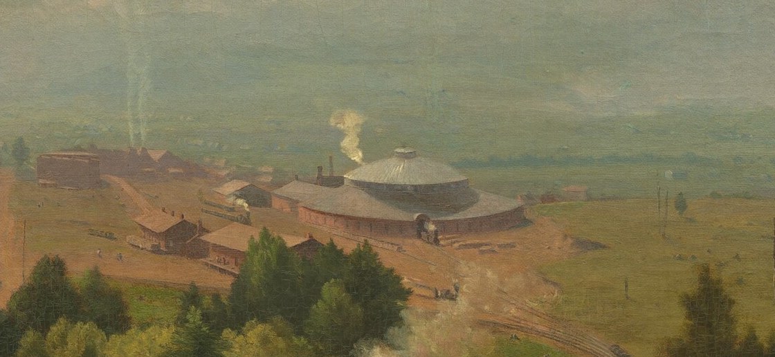 The railroad commissioned this painting in 1855.