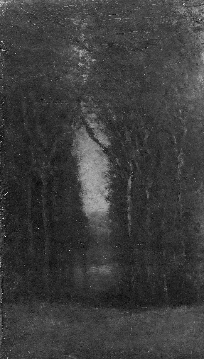 This massive shadow dominates the left side, conveying a sense of depth and the overwhelming presence of night.