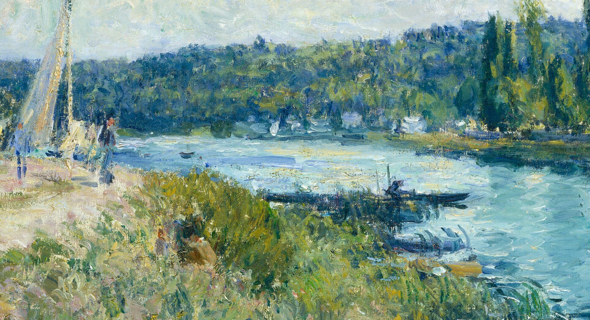 He used broken brushstrokes to capture the water's shimmer.