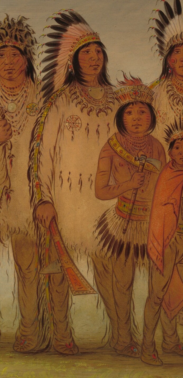 Look at the intricate beadwork on this woman's necklace.