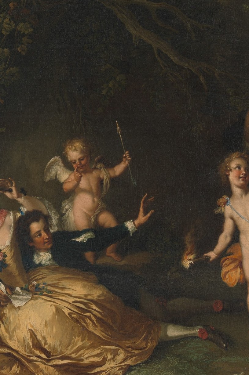 Three winged putti drive the whole ugly revelation. They are not just decoration.