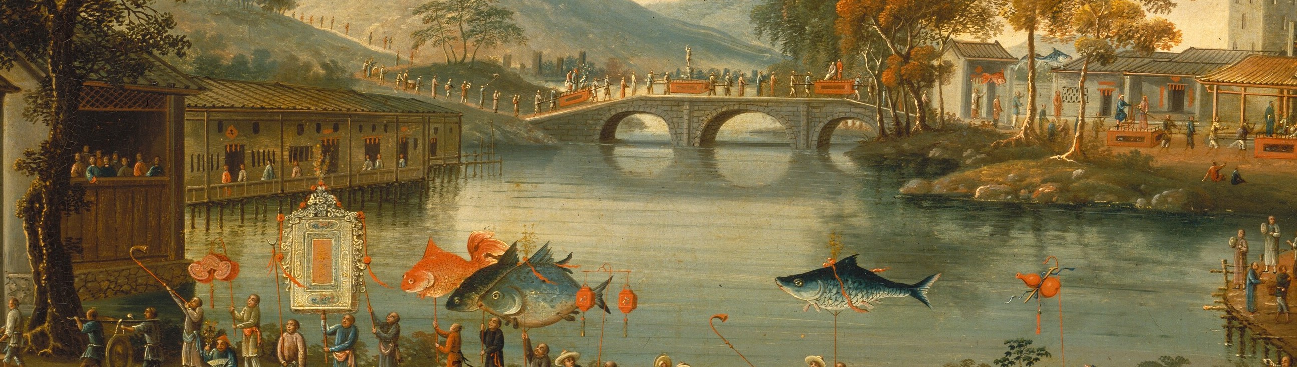 Oil on fabric was not common in Qing Dynasty China.
