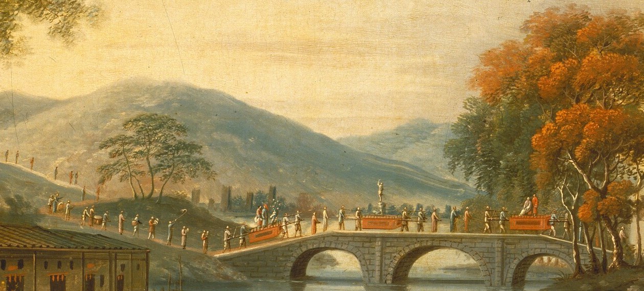 This oil painting from the 1800s is by a Chinese artist.