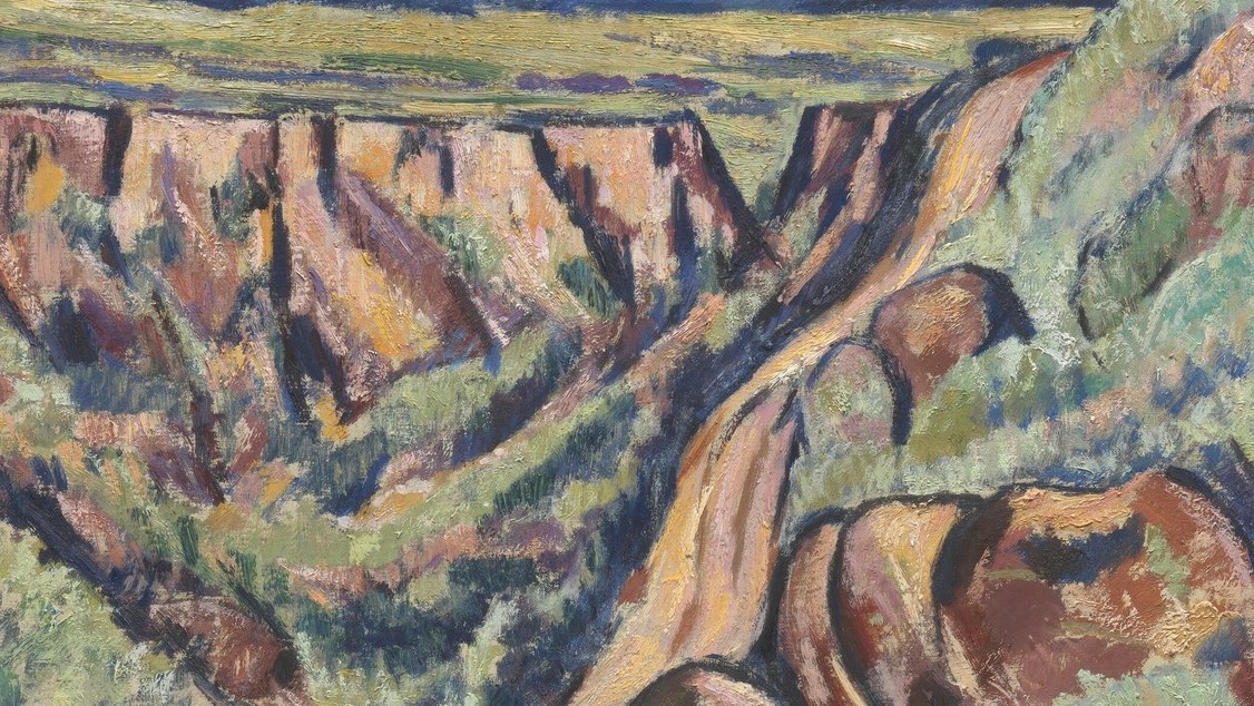His bold brushstrokes make the landscape feel alive.