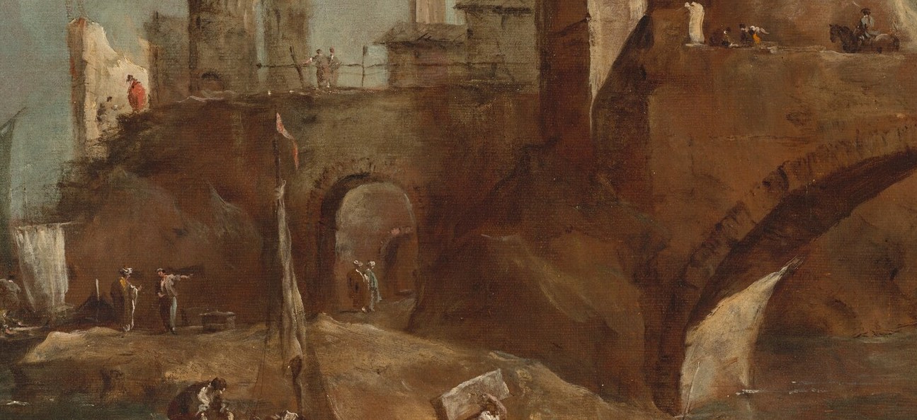 It's a capriccio, an imagined landscape.
