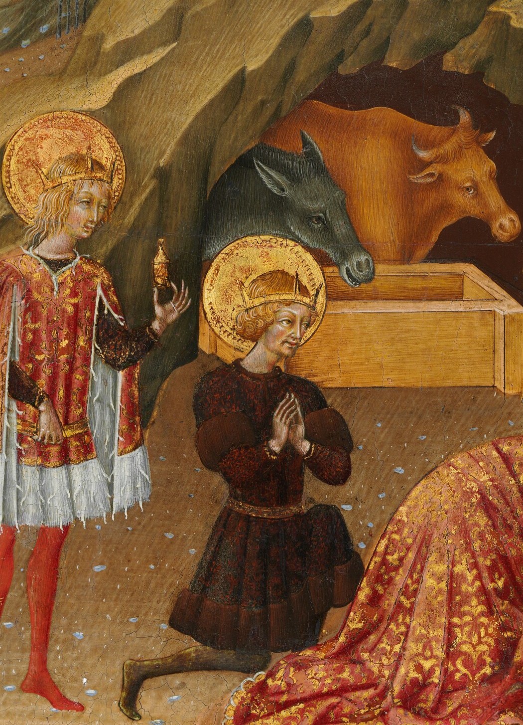 He burnished the gold, rubbing it to a mirror finish.