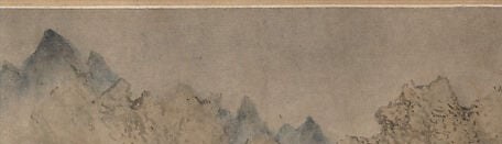 The scroll begins in complete emptiness before mountains emerge , the compositional breath that sets meditative pace; a camera lingering here before panning right earns the reveal.