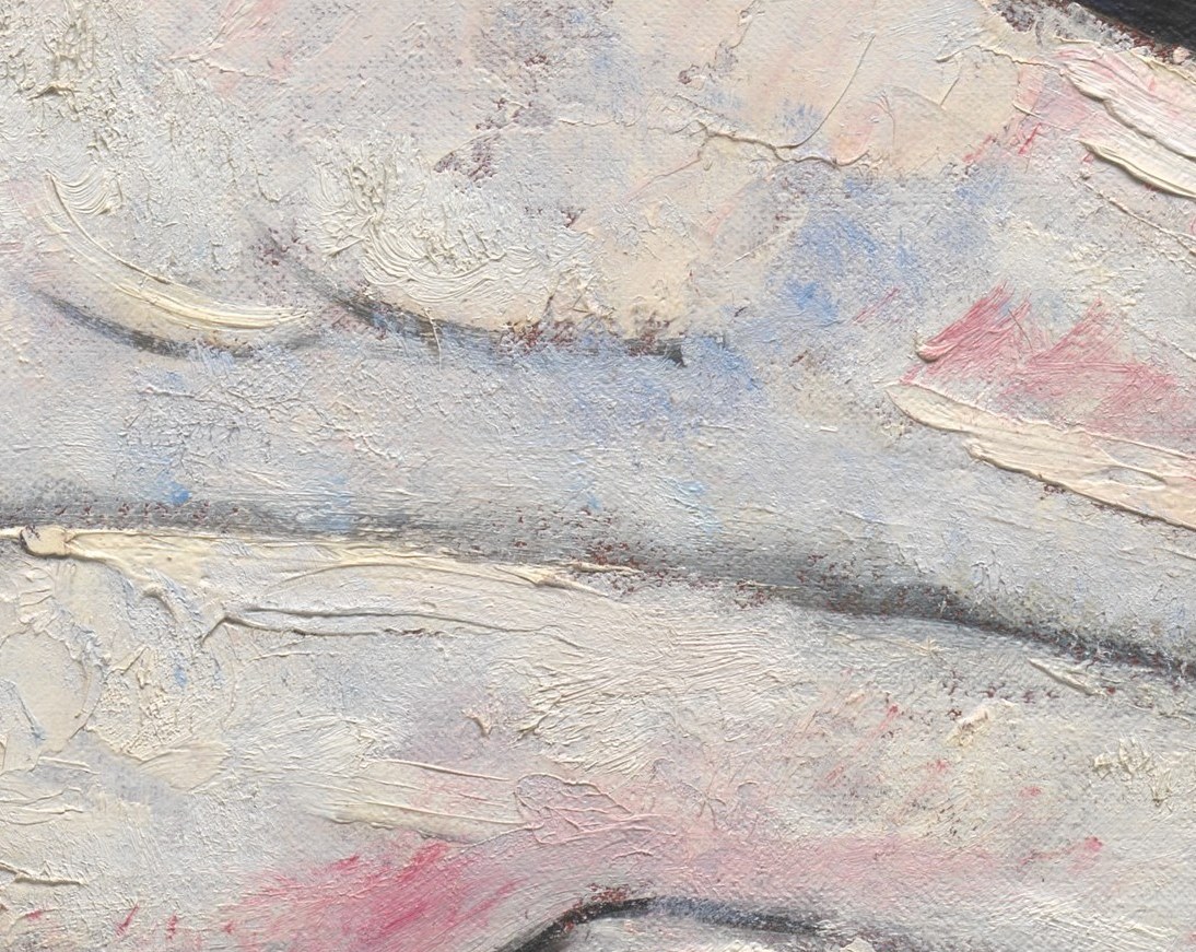 The painter used thick brushstrokes, called impasto.
