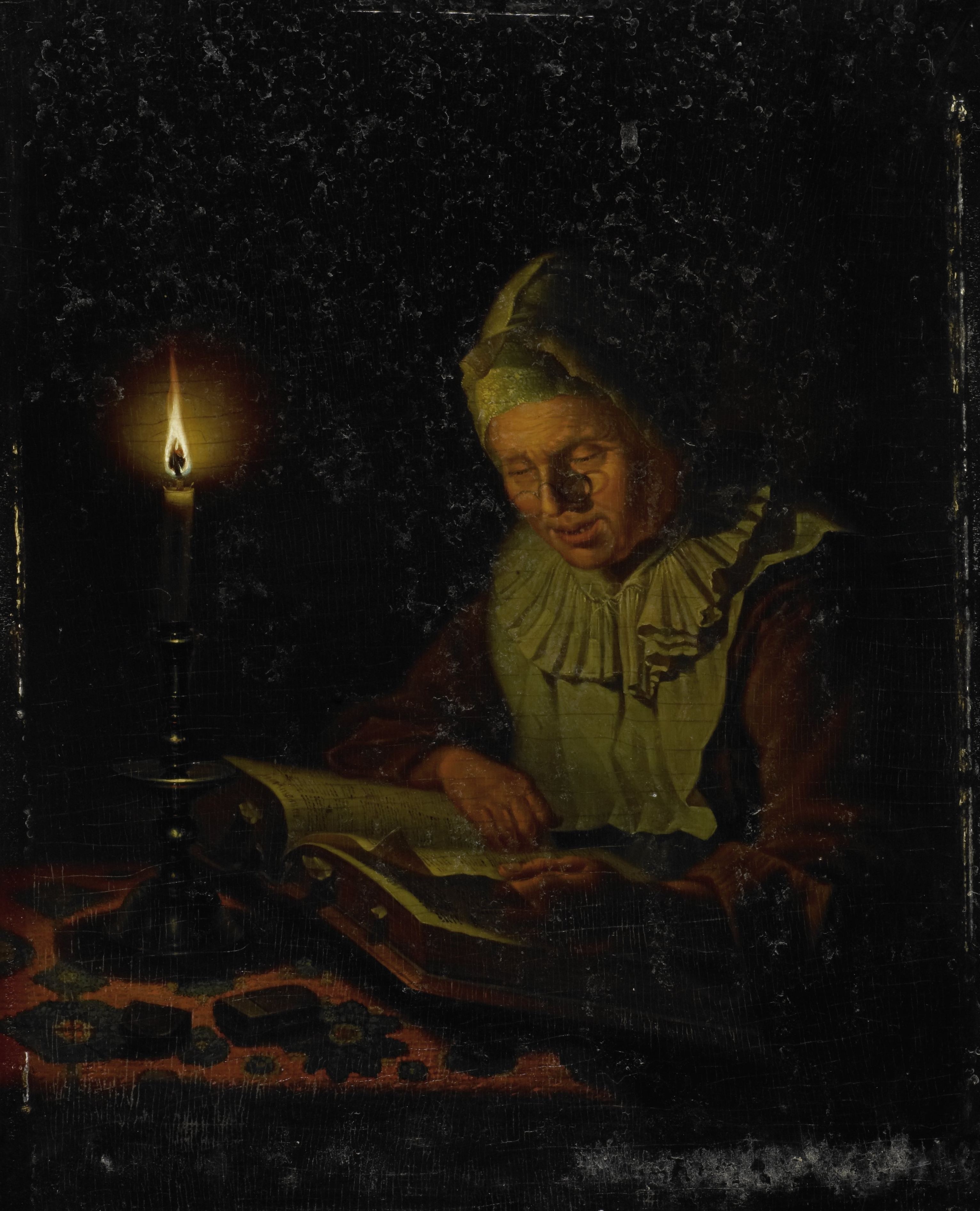 The deep shadows enhance the sense of privacy and focus attention on the illuminated subject.