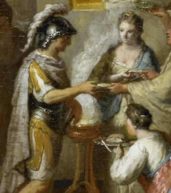 This painting from 1701 shows Alexander the Great's wedding.