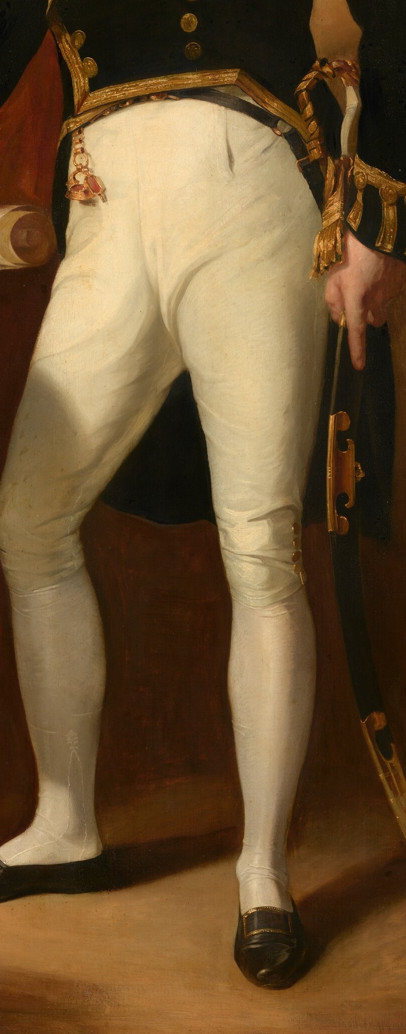 Their immaculate appearance and tailored fit suggest discipline and a refined military bearing.