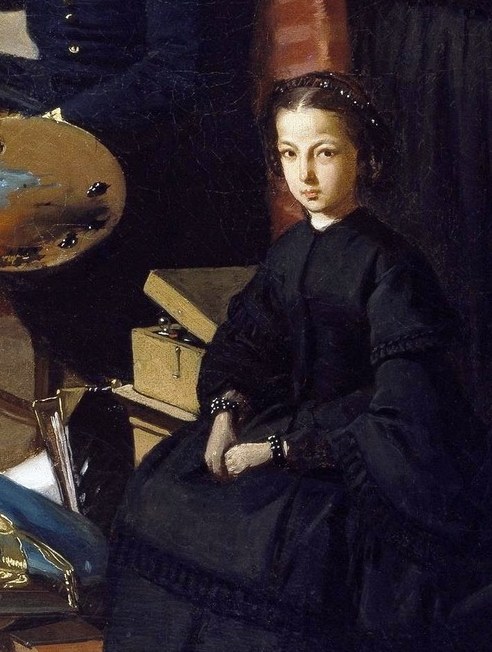 The painting shows a domestic scene, full of artistic pursuits.