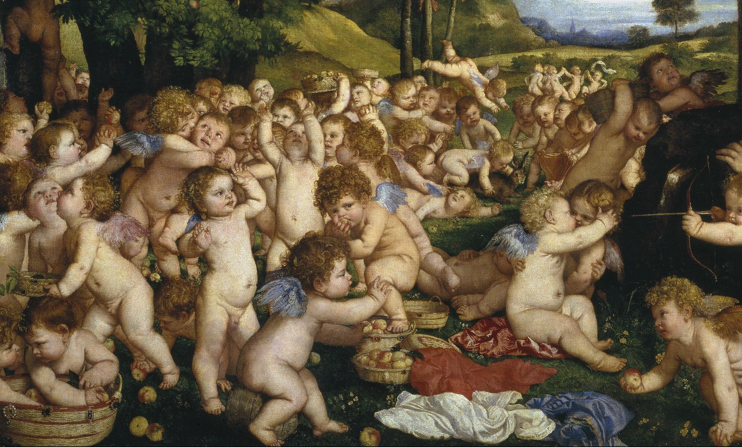 Their playful and active poses convey a sense of festivity and abundance.