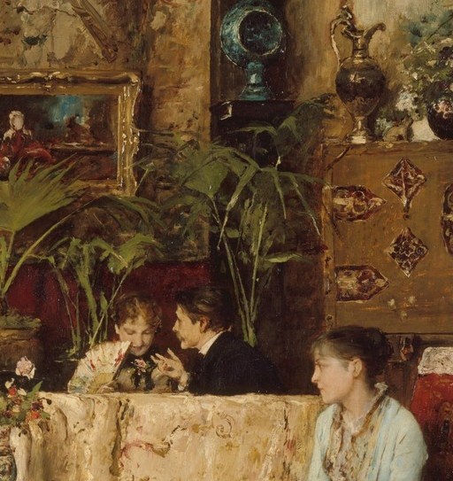 Then you notice the child nested among the women.