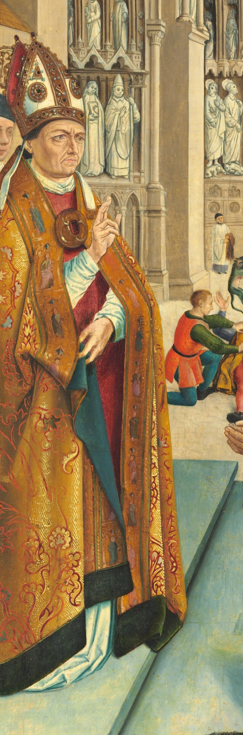 This painting from around 1500 captures a public ceremony.