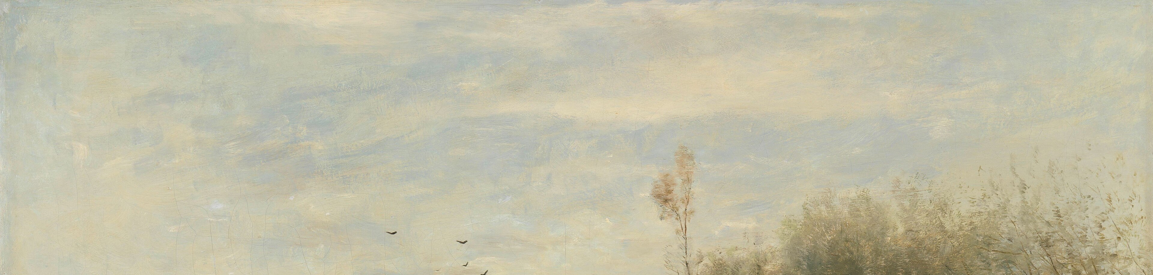 And the sky? Nearly half the canvas, holding all that Dutch grey light.
