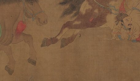 The horses are painted with incredible detail and power.