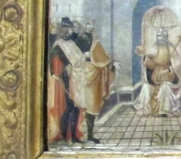 Look closely at the king, regal in his ornate armor.