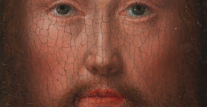This painting of Christ is very old.