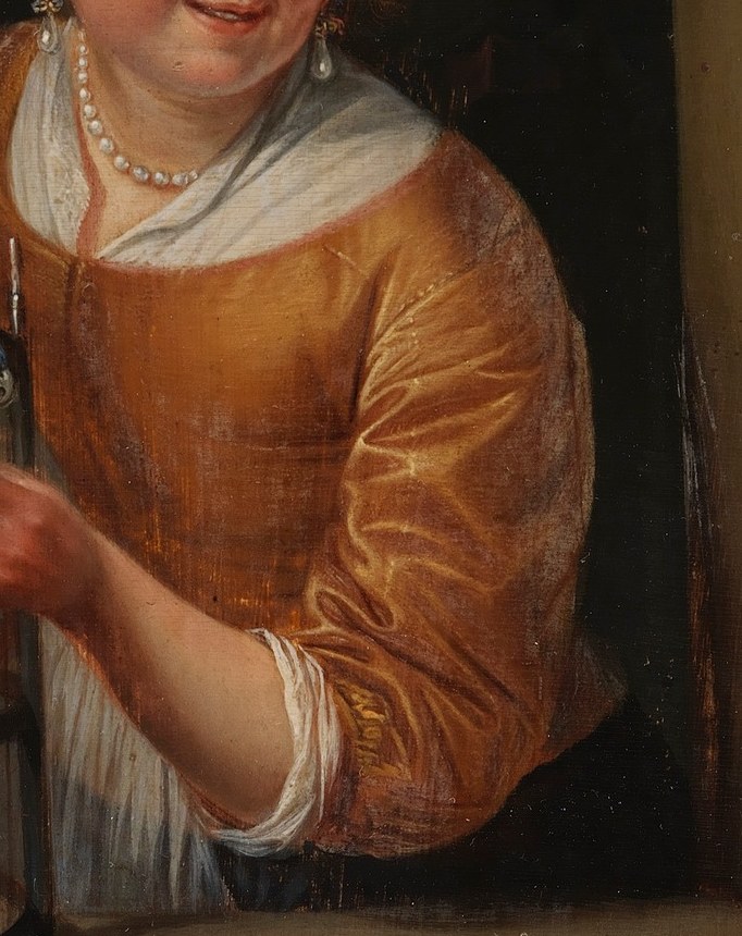 This meant meticulous detail, like the shimmer of her dress.