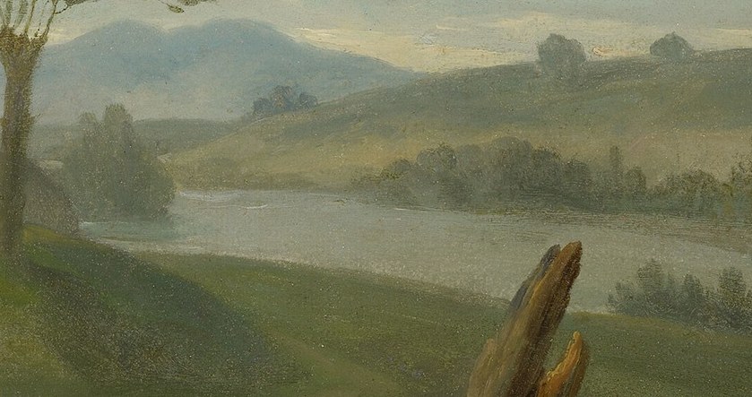 The river draws your eye exactly where the quarry would emerge.