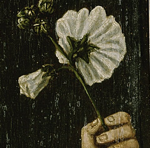 A classic symbol of purity, its delicate rendering is a focal point of the composition.