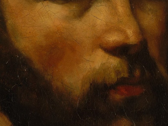 His textured beard suggests a tactile quality.
