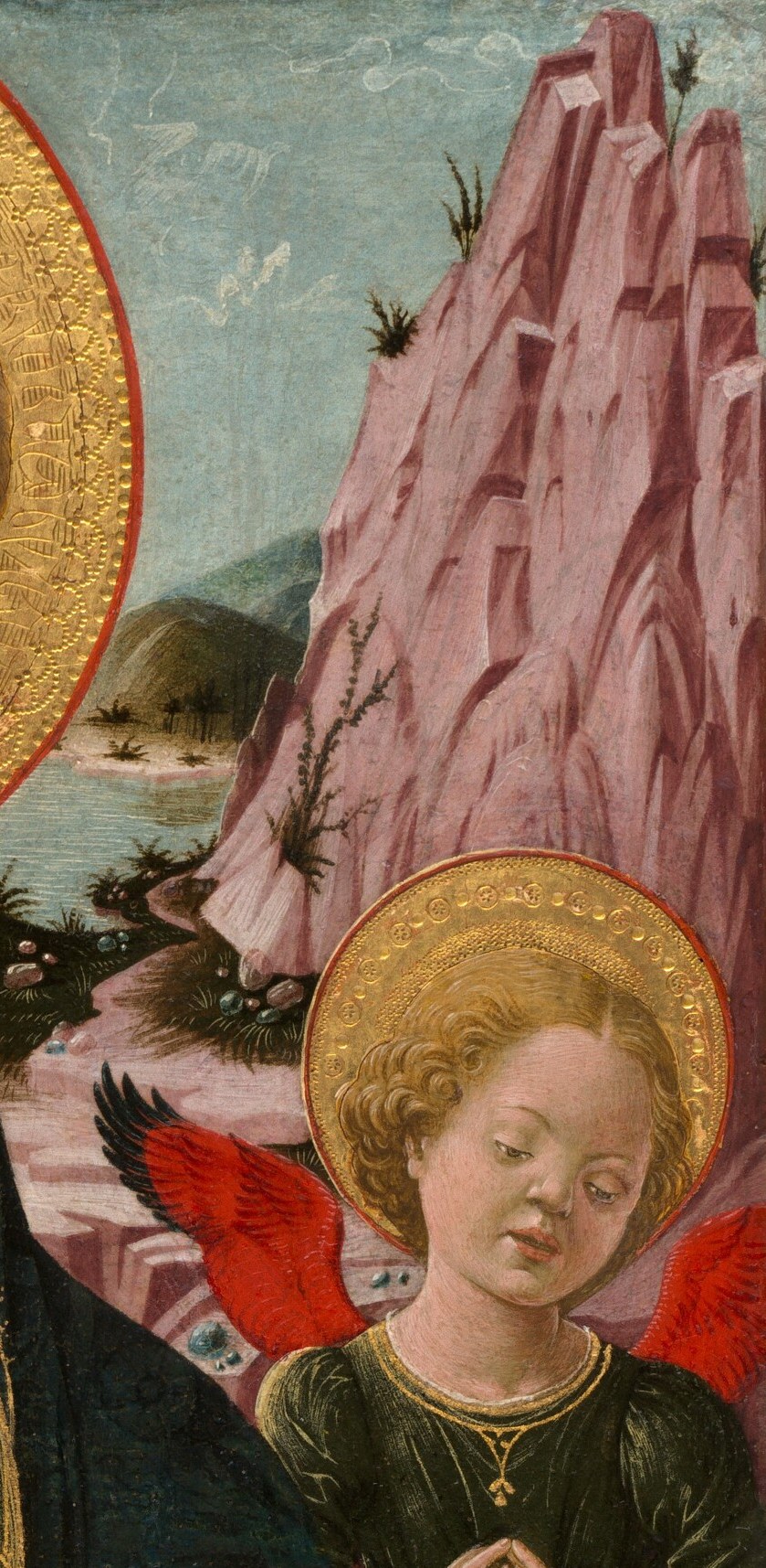 The gold touches the stone. Two worlds overlap.