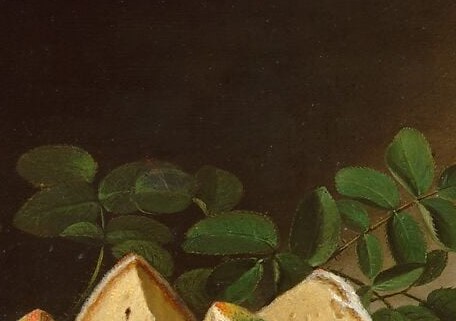 This frosting is the painting's real subject. It is thick, rough, almost architectural.
