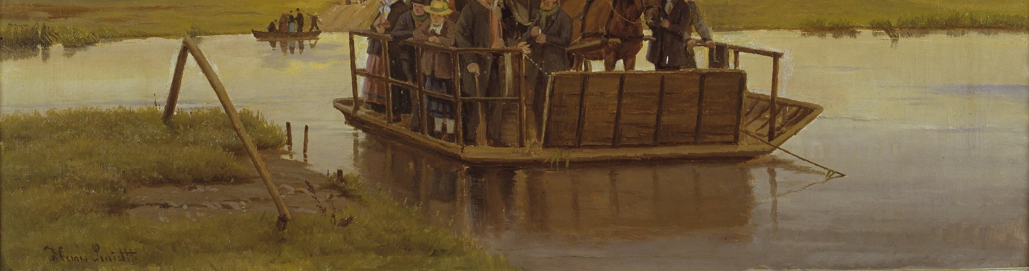The painting emphasizes atmosphere over dramatic narratives.