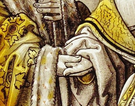 He reaches for his son, who begs for forgiveness.