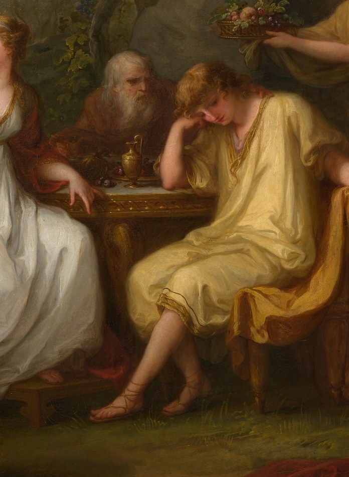 She painted Telemachus, the son of Odysseus, in despair.