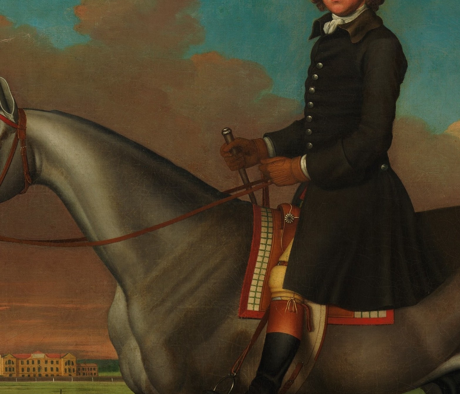 The black coat and tricorn hat signal pure authority.