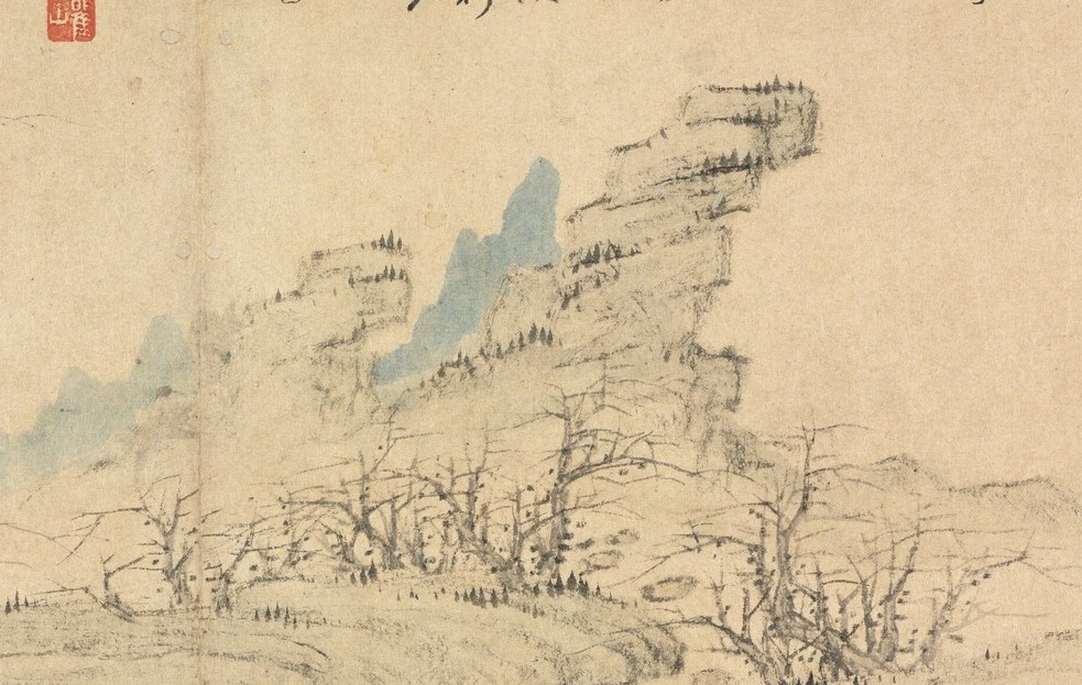He painted what he saw: a world of mist and towering peaks.