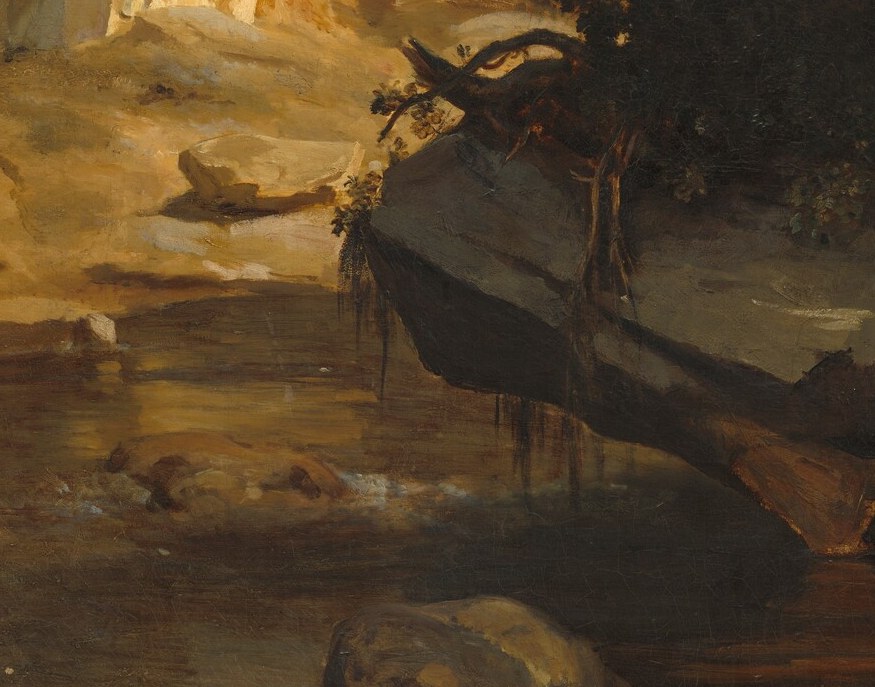 There, hidden in the undergrowth, a lone figure rests.