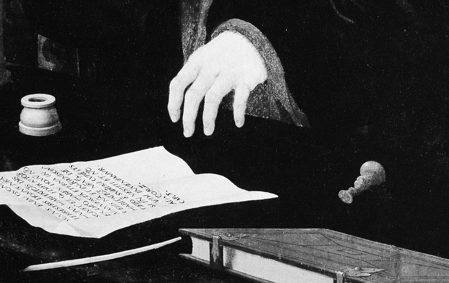 His books and ink speak of a life of the mind.