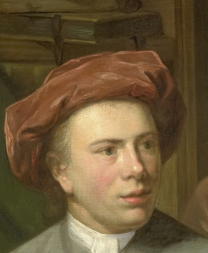 The man on the left is the painter, Julius Henricus Quinkhard.