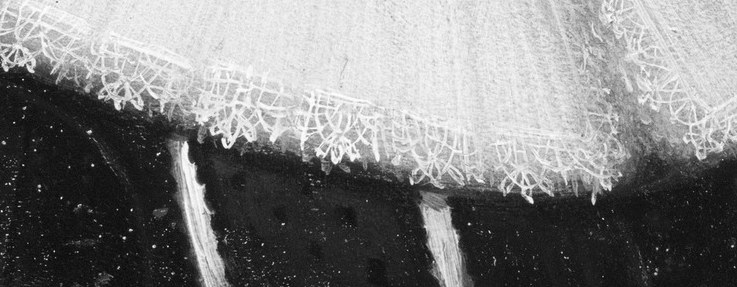 The delicate lace shows the sitter's wealth.