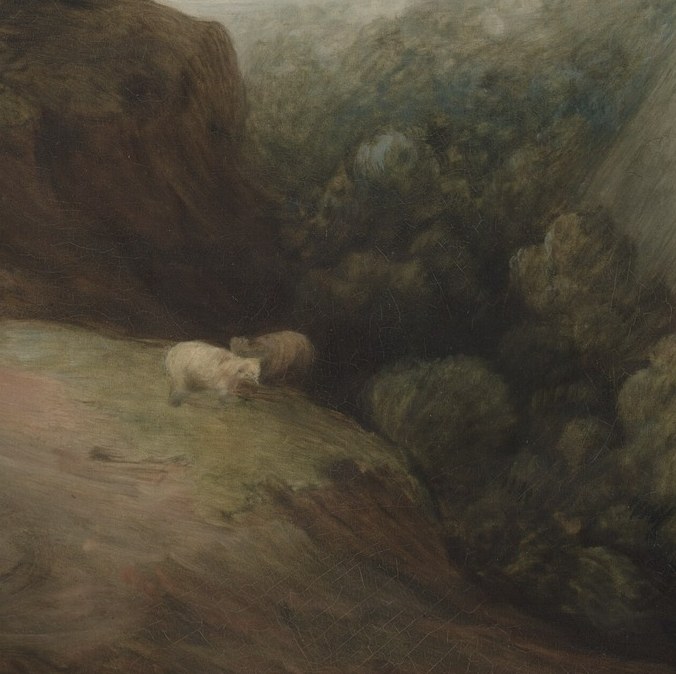 He built his landscapes on a table.