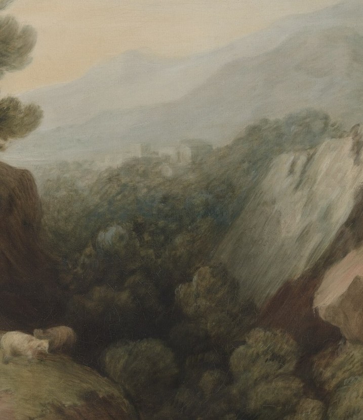 Then he painted from the little scenes he made.