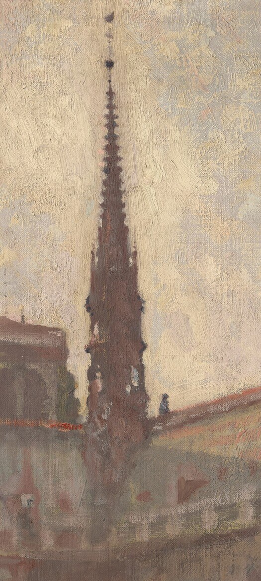Its famous spire reaches heavenward, a symbol of faith.