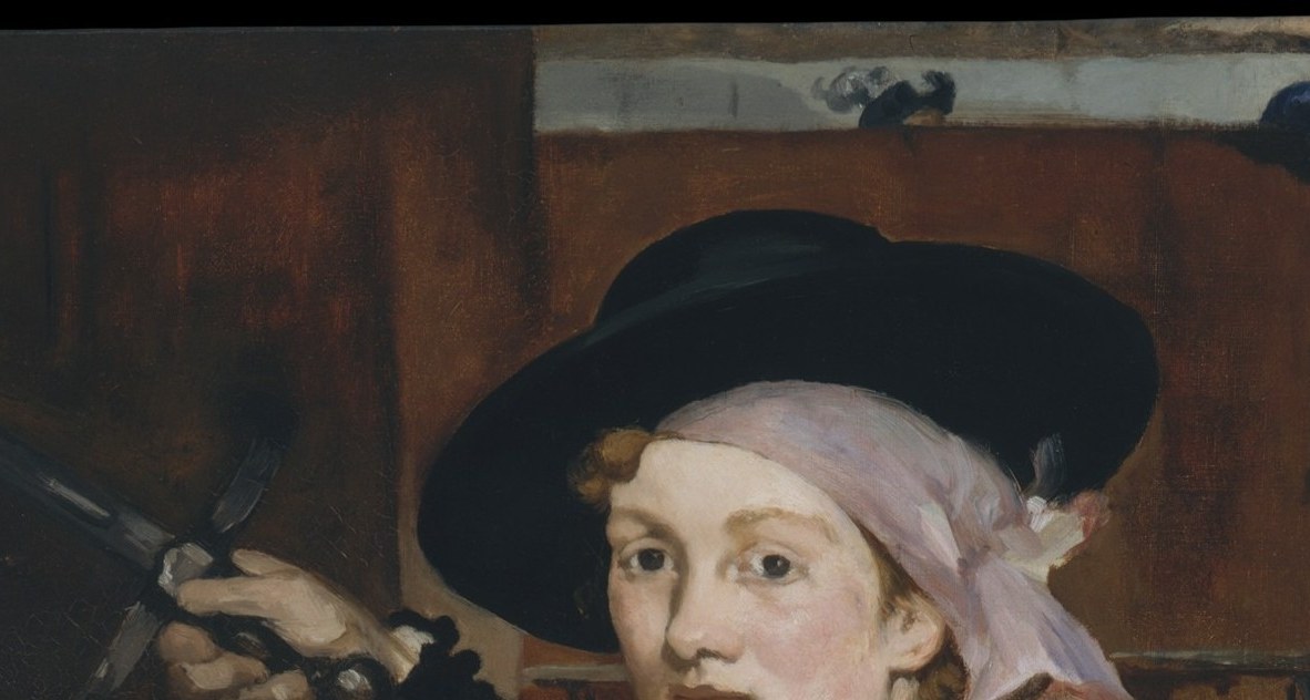 A masculine matador's hat on a woman signals the deliberate gender play at the heart of the painting's provocation.