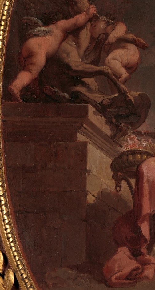 Agamemnon turns away. He cannot watch.