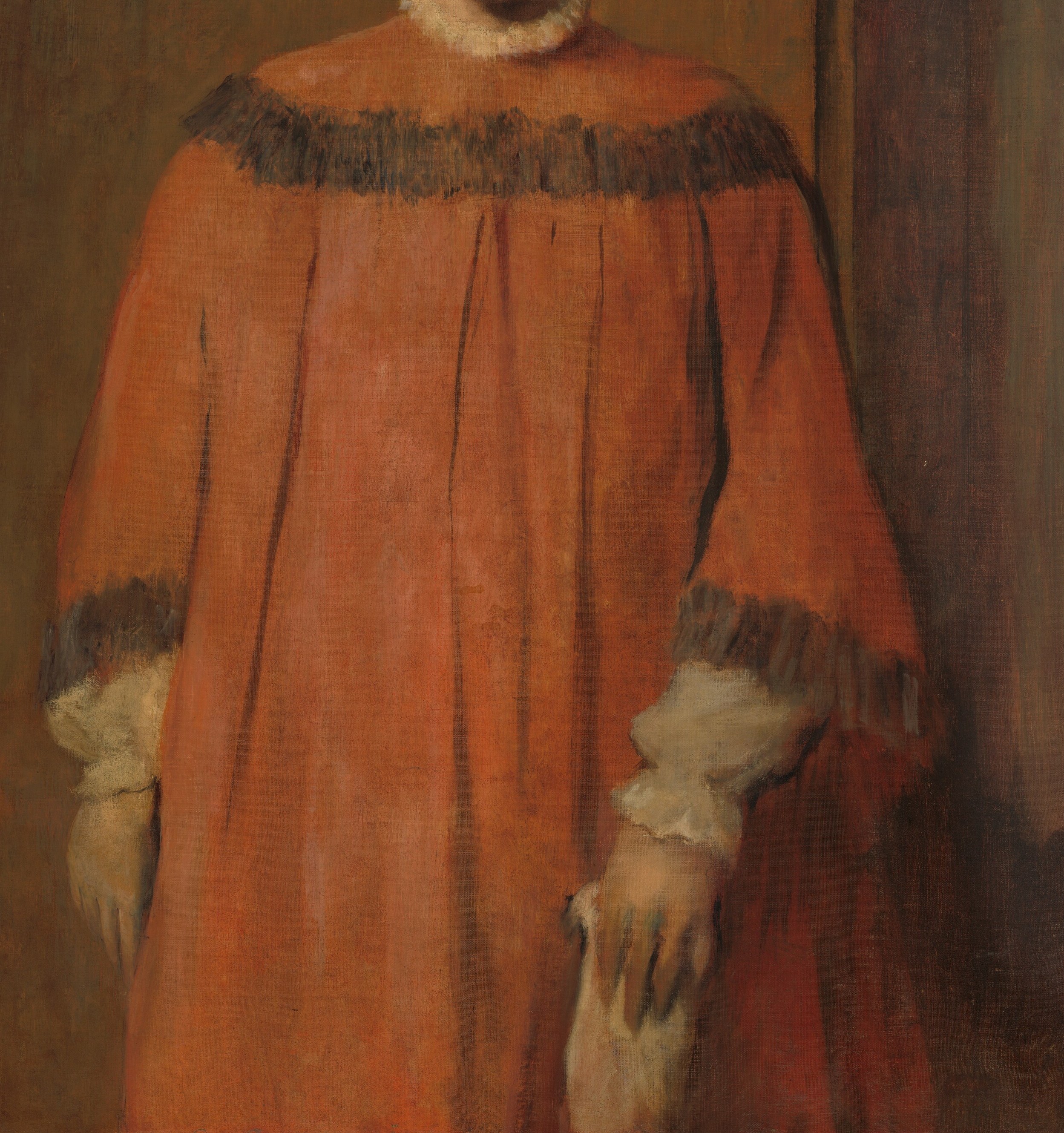But in 1866, he painted this woman in red.