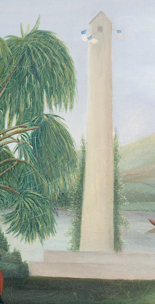 The painting's style aligns with Realism, showing tangible reality.